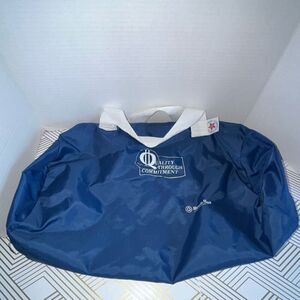Vintage Illinois Bell Men's Duffel Bag‎ Medium Size Blue White Weekenders Travel